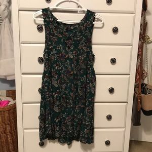 American Eagle green floral dress